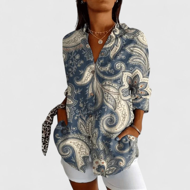 Katarine | Elegant Blommig Blus