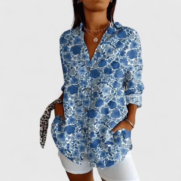 Katarine | Elegant Blommig Blus
