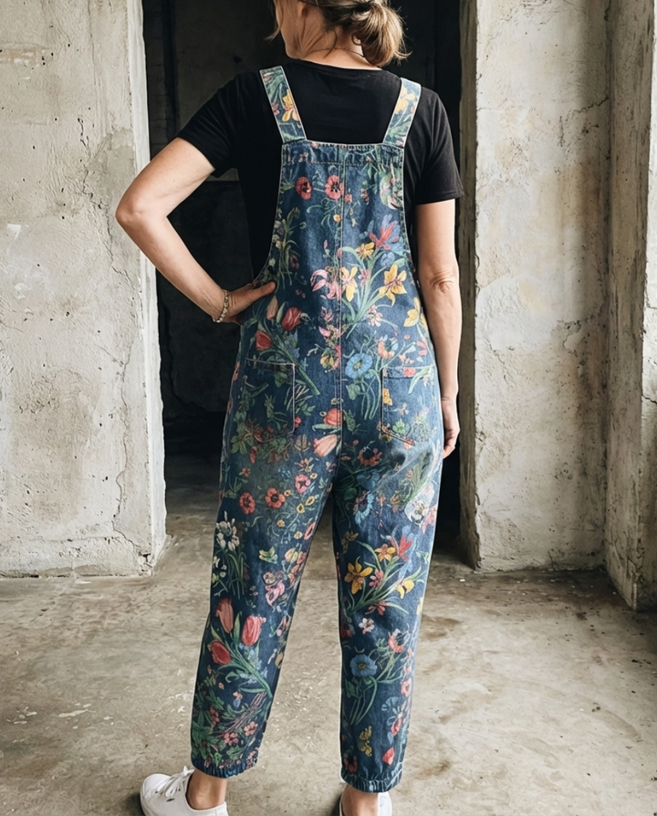 Flora™ | Blommiga Hängselbyxor
