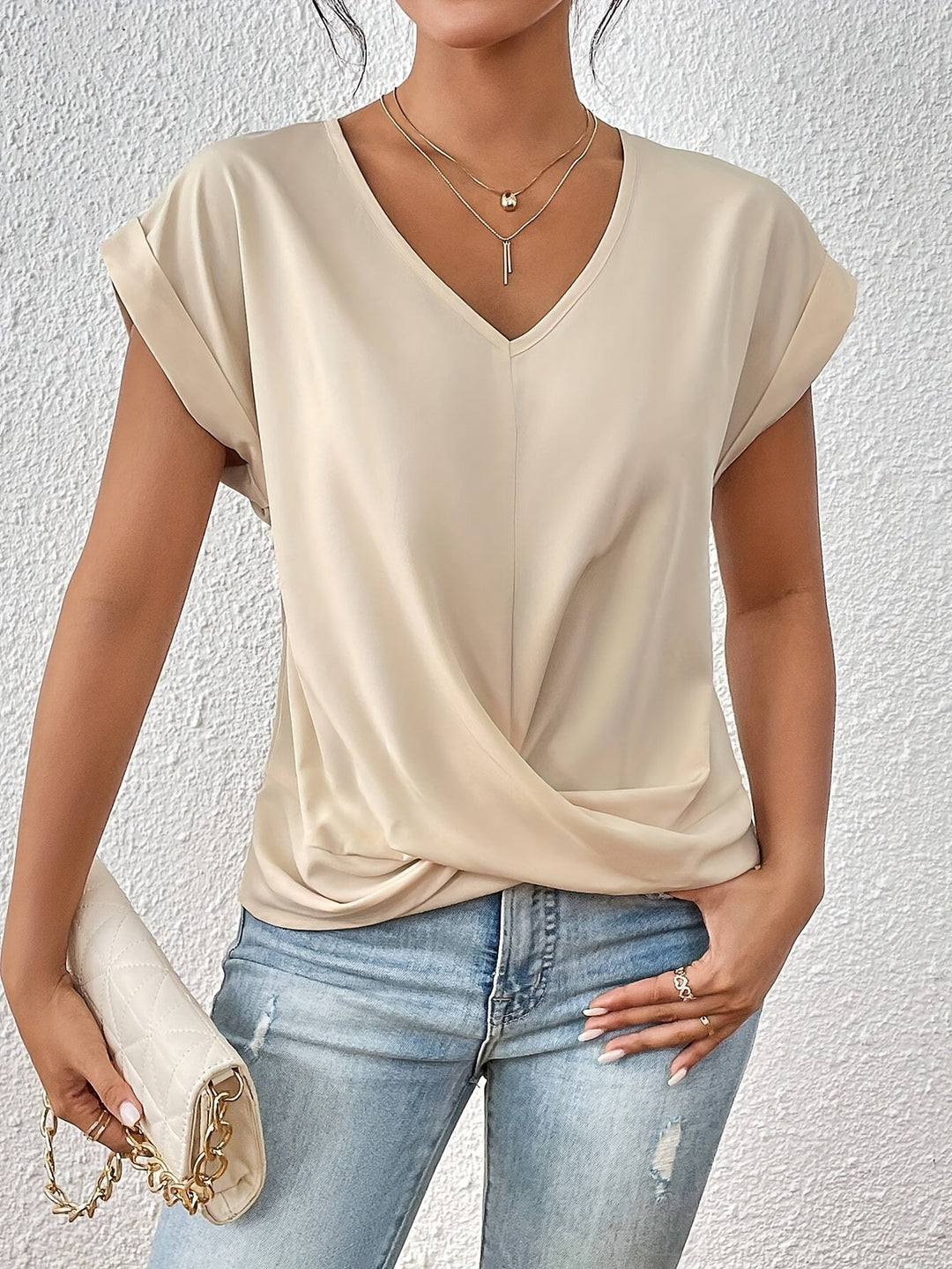Hana™ | T-shirt med V-ringning