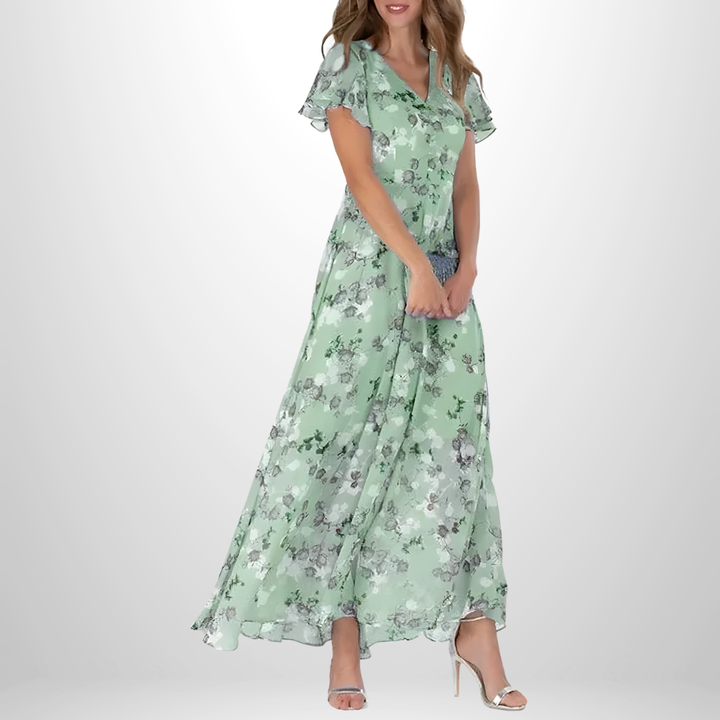Alva™ | Blommig Maxiklänning