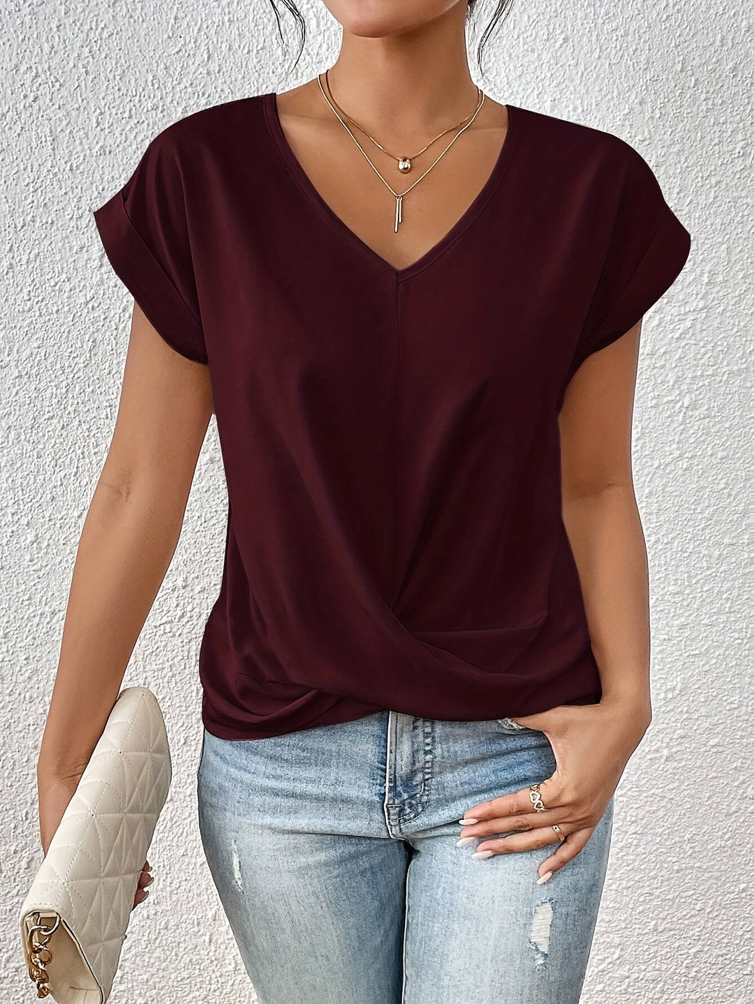Hana™ | T-shirt med V-ringning