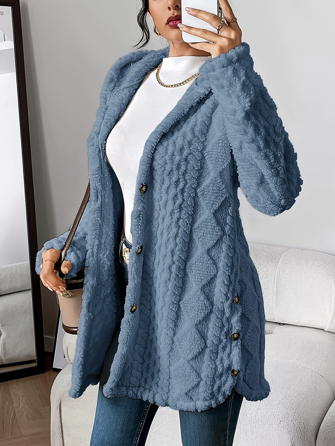 Hayden Soof | Plush Hooded Cardigan