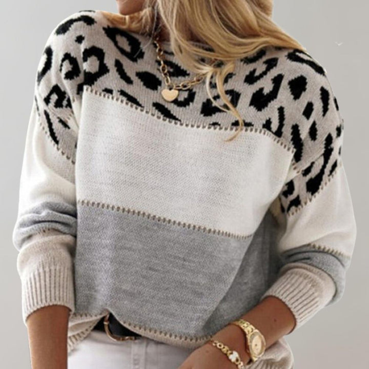 Diane | Leopard Accent Stickad Tröja