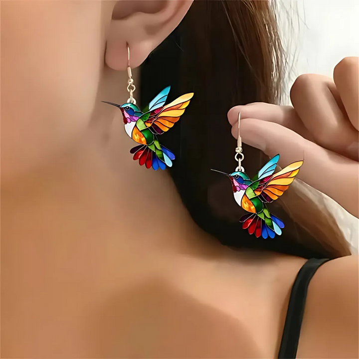 Kim™ | Kolibri-halsband och örhängen