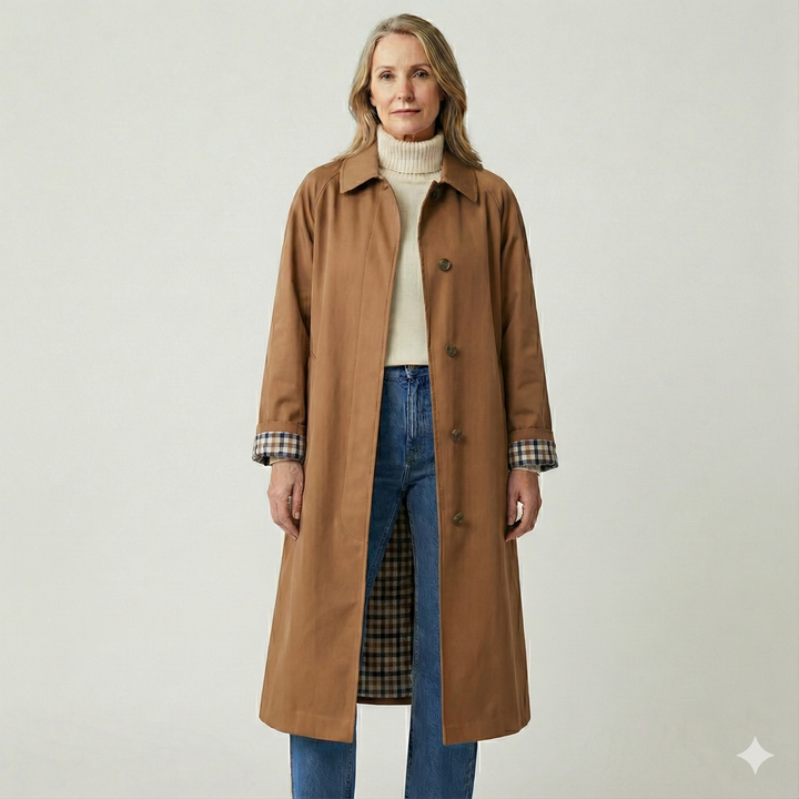 Eleanor – Klassisk Lång Trenchcoat