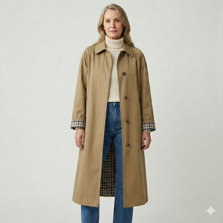 Eleanor – Klassisk Lång Trenchcoat