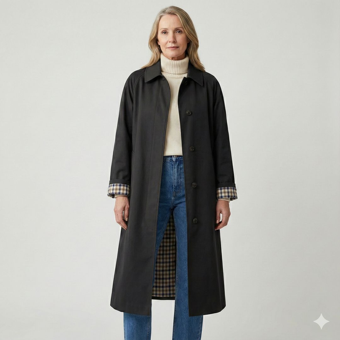 Eleanor – Klassisk Lång Trenchcoat