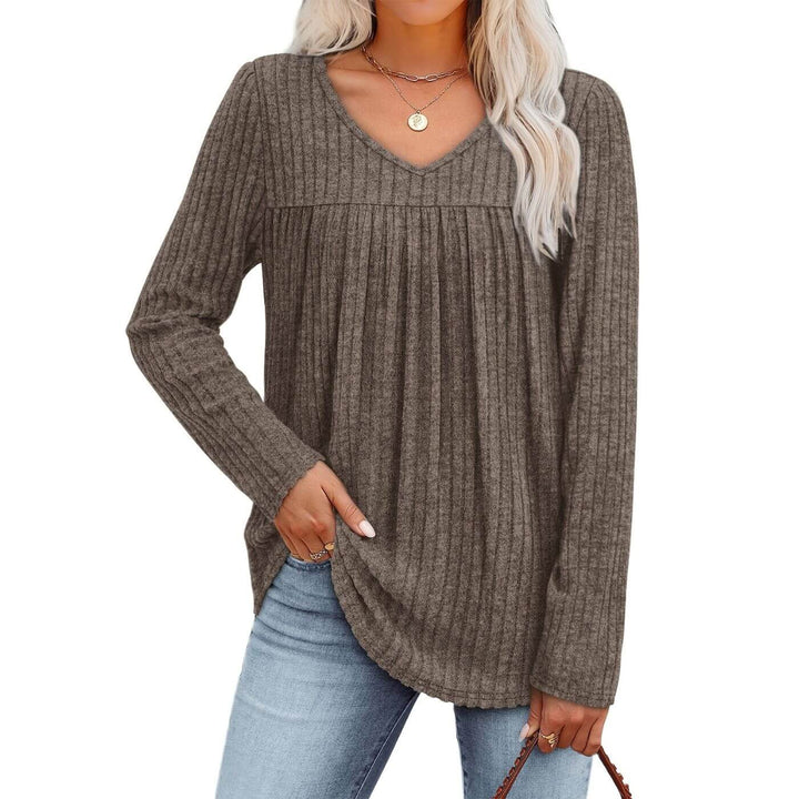 Maja™ | Ribbad V-ringad Blus