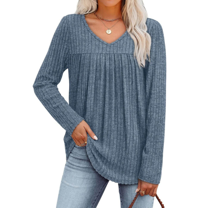 Maja™ | Ribbad V-ringad Blus