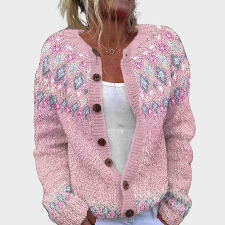 Sofie | Löst sittande cardigan med tryck