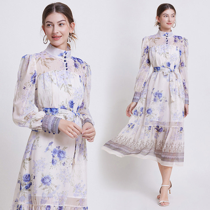 Sigrid™ | Blommig chiffongklänning