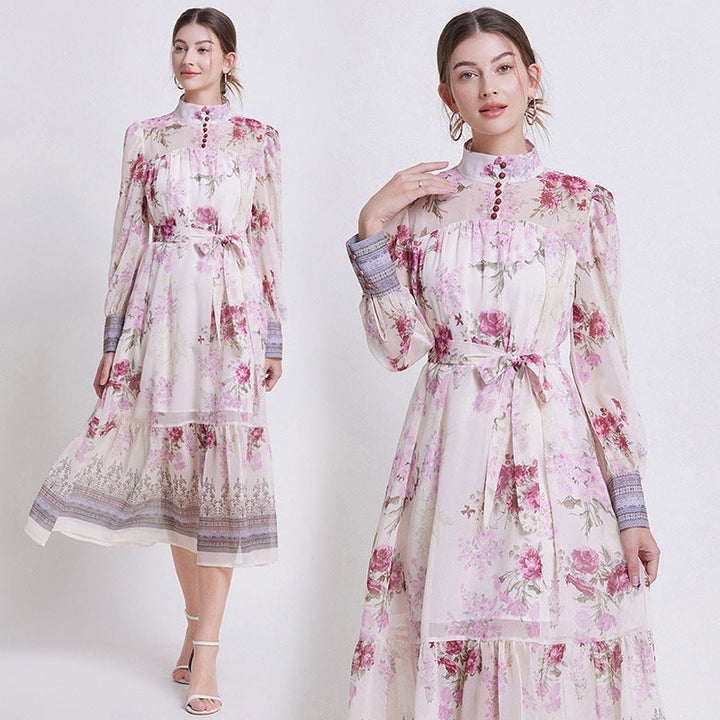 Sigrid™ | Blommig chiffongklänning