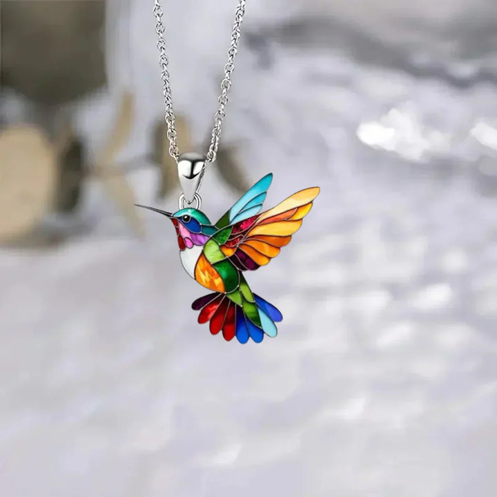Kim™ | Kolibri-halsband och örhängen