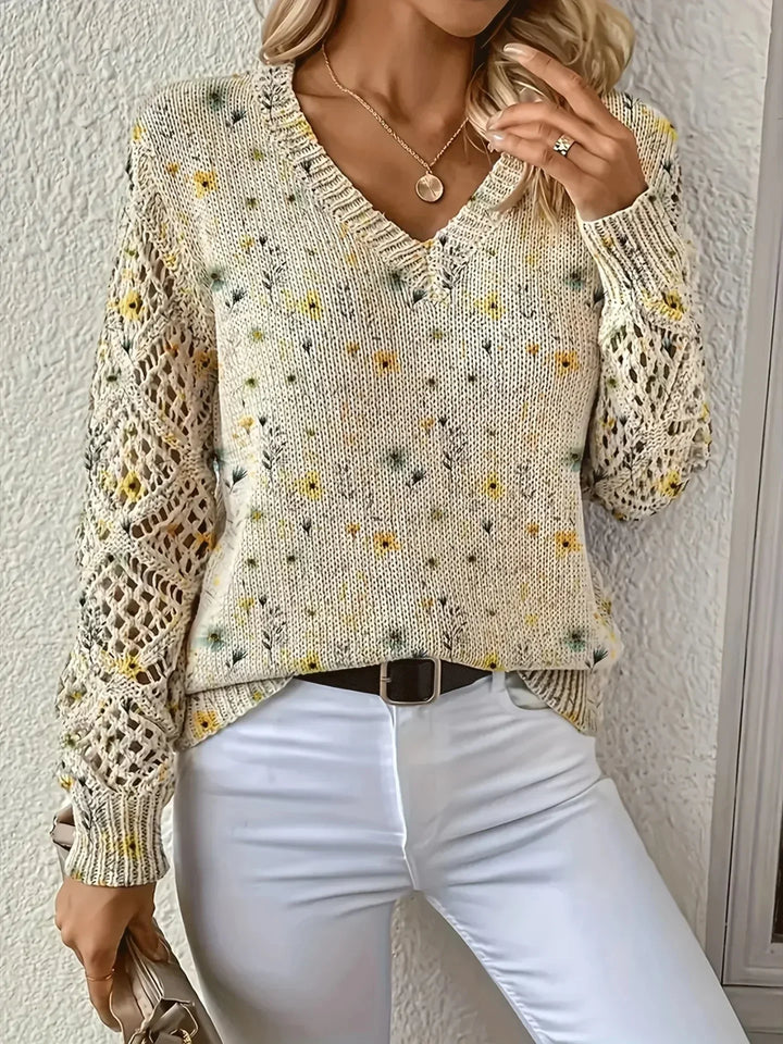 Hayden Trista™ | Elegant Blommig Tröja