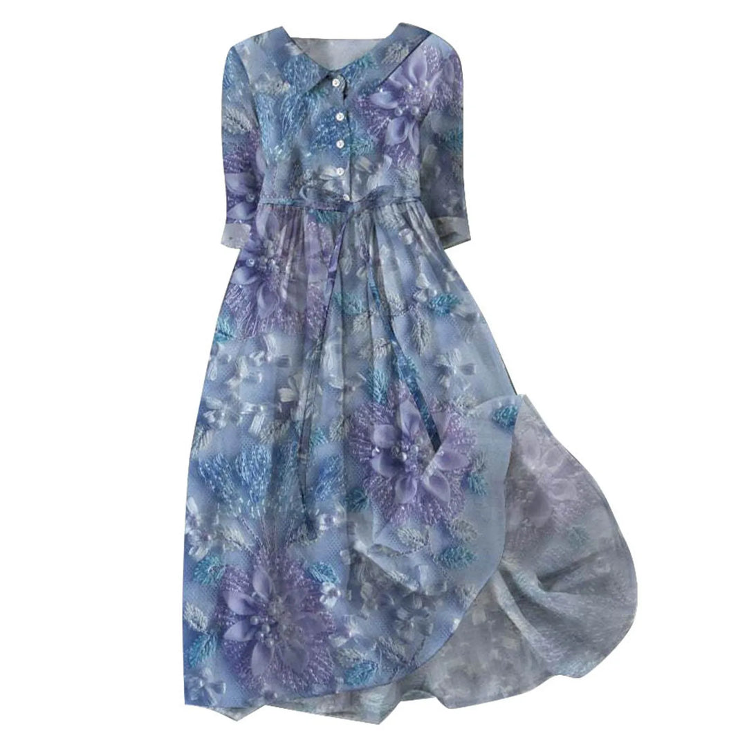 GlamMouris™ | Elegant klänning med knappar