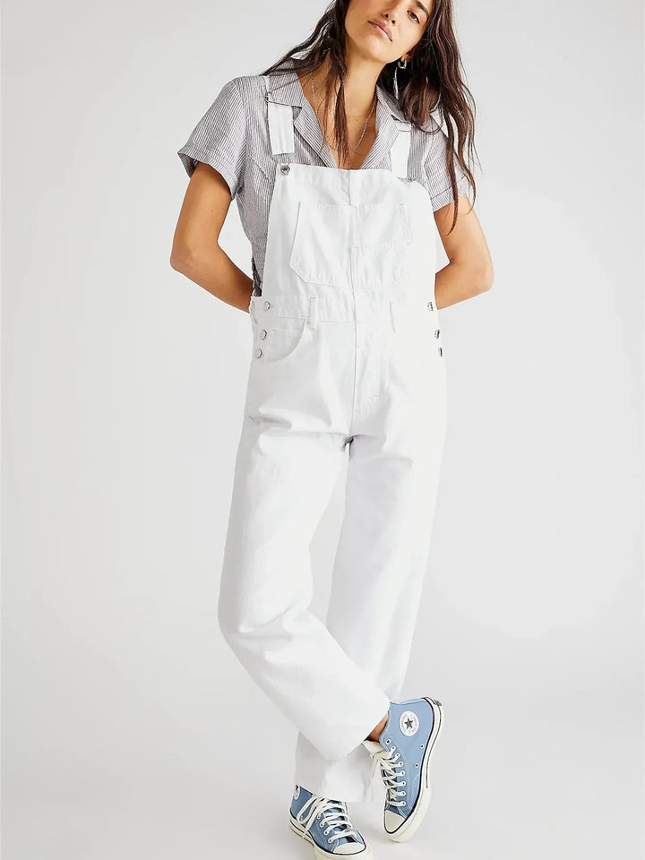 Riley™ | Denimbyxor med Hängslen