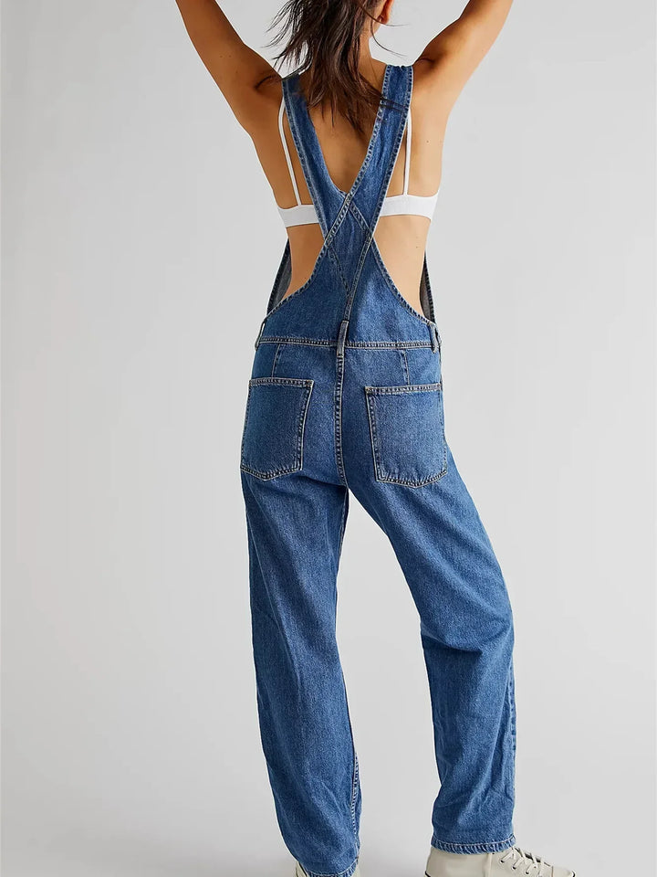 Riley™ | Denimbyxor med Hängslen