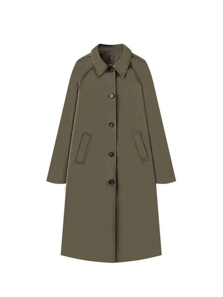 Eleanor – Klassisk Lång Trenchcoat