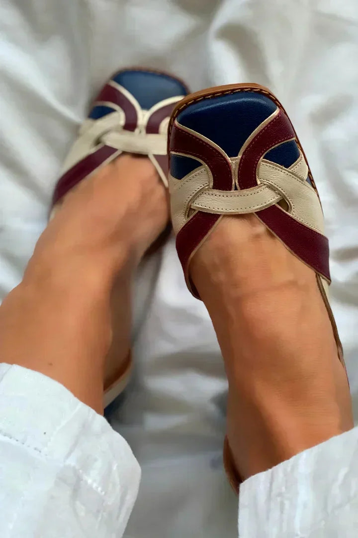 Amara | Trefärgade slip on-lågskor