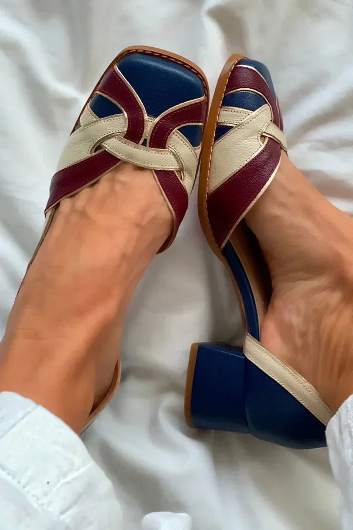 Amara | Trefärgade slip on-lågskor