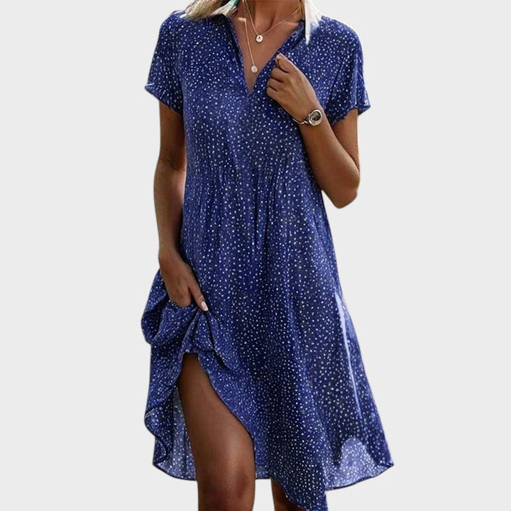GWYN | POLKA DOT MIDI KLÄNNING